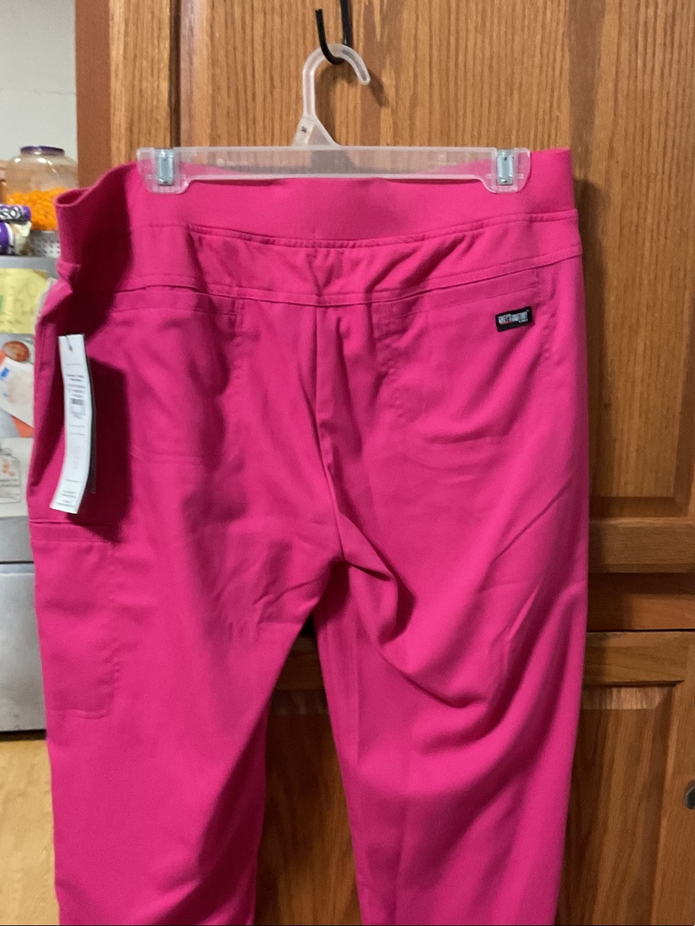 Grey's Anatomy Bright raspberry Straight-Leg Scrub Pants size MP - Picture 2 of 7